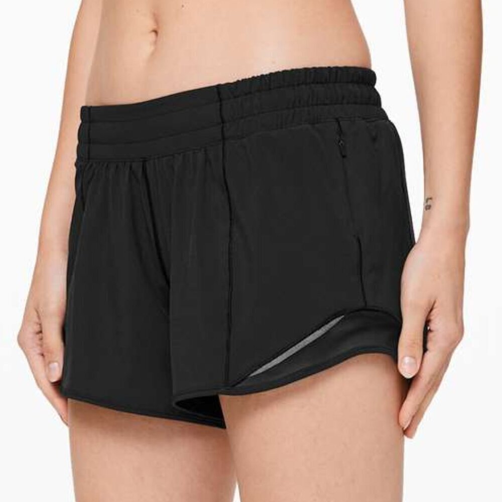 Lululemon Hotty Hot Short II *Long 4" - 0 Black